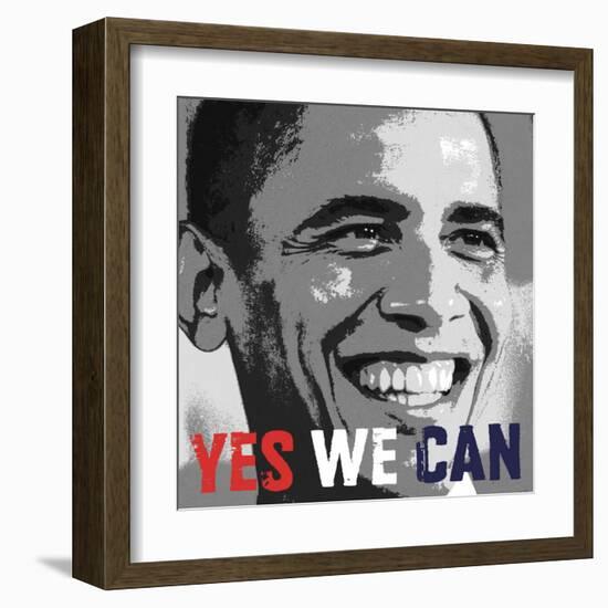 Barack Obama: Yes We Can-null-Framed Art Print