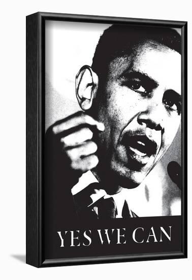 Barack Obama, Yes We Can-null-Framed Art Print