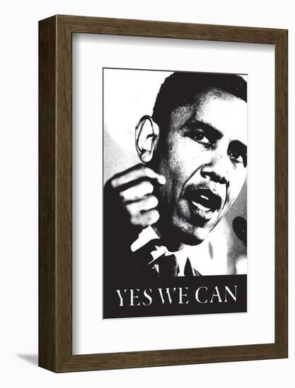 Barack Obama, Yes We Can-null-Framed Art Print