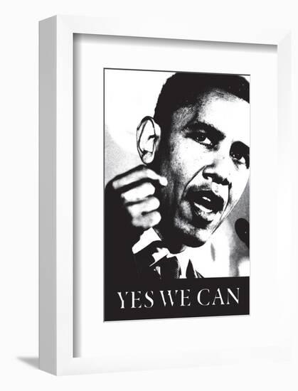 Barack Obama, Yes We Can-null-Framed Art Print