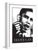 Barack Obama, Yes We Can-null-Framed Art Print