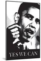 Barack Obama, Yes We Can-null-Mounted Art Print