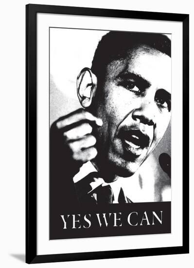 Barack Obama, Yes We Can-null-Framed Art Print