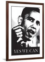 Barack Obama, Yes We Can-null-Framed Art Print