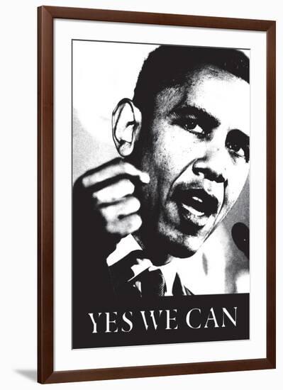 Barack Obama, Yes We Can-null-Framed Art Print