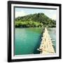 Baracoa, Cuba - Rio Miel Bridge, Part of Alejandro De Humboldt National Park. Cross Processed Color-Tupungato-Framed Photographic Print