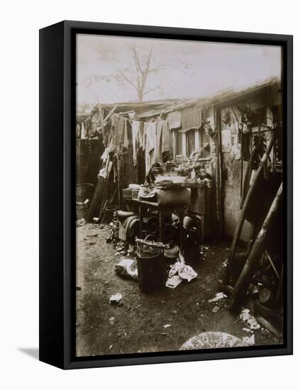 Baraque de chiffonnier-Eugène Atget-Framed Stretched Canvas