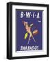 Barbados - Caribbean Islands - Moko Jumbie Stilts Dancer - British West Indies Airways BWIA-null-Framed Art Print