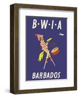 Barbados - Caribbean Islands - Moko Jumbie Stilts Dancer - British West Indies Airways BWIA-null-Framed Art Print