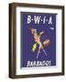 Barbados - Caribbean Islands - Moko Jumbie Stilts Dancer - British West Indies Airways BWIA-null-Framed Art Print