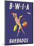 Barbados - Caribbean Islands - Moko Jumbie Stilts Dancer - British West Indies Airways BWIA-null-Mounted Art Print