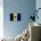 Barbados Flag Design with Wood Patterning - Flags of the World Series-Philippe Hugonnard-Art Print displayed on a wall