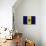 Barbados Flag Design with Wood Patterning - Flags of the World Series-Philippe Hugonnard-Art Print displayed on a wall