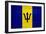 Barbados Flag Design with Wood Patterning - Flags of the World Series-Philippe Hugonnard-Framed Art Print