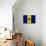 Barbados Flag Design with Wood Patterning - Flags of the World Series-Philippe Hugonnard-Mounted Art Print displayed on a wall