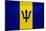 Barbados Flag Design with Wood Patterning - Flags of the World Series-Philippe Hugonnard-Mounted Art Print
