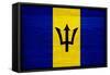 Barbados Flag Design with Wood Patterning - Flags of the World Series-Philippe Hugonnard-Framed Stretched Canvas