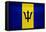 Barbados Flag Design with Wood Patterning - Flags of the World Series-Philippe Hugonnard-Framed Stretched Canvas