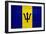 Barbados Flag Design with Wood Patterning - Flags of the World Series-Philippe Hugonnard-Framed Premium Giclee Print