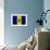 Barbados Flag Design with Wood Patterning - Flags of the World Series-Philippe Hugonnard-Framed Premium Giclee Print displayed on a wall