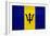 Barbados Flag Design with Wood Patterning - Flags of the World Series-Philippe Hugonnard-Framed Premium Giclee Print