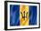 Barbados Flag-daboost-Framed Art Print