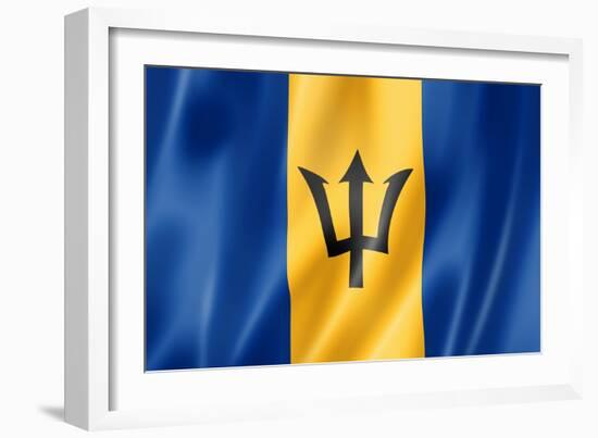 Barbados Flag-daboost-Framed Art Print