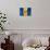 Barbados Flag-daboost-Art Print displayed on a wall