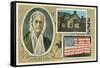 Barbara Fritchie Flag, Portrait and House-null-Framed Stretched Canvas