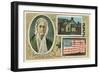 Barbara Fritchie Flag, Portrait and House-null-Framed Art Print