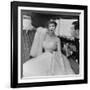 Barbara Goalen in a Julian Rose Evening Dress with Tommy Kyle, 1950-John French-Framed Giclee Print