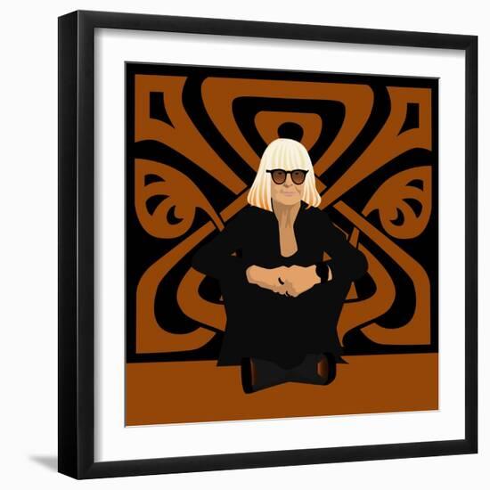 Barbara Hulanicki, Fashion Designer, Founder of Biba, Interior Designer and Illustrator-Claire Huntley-Framed Giclee Print