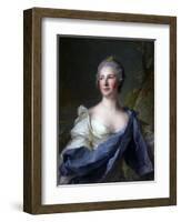 Barbara Luigia D'Adda, Wife of Antonio Barbiano from Belgiojoso-Jean-Marc Nattier-Framed Art Print
