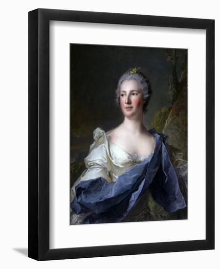 Barbara Luigia D'Adda, Wife of Antonio Barbiano from Belgiojoso-Jean-Marc Nattier-Framed Art Print