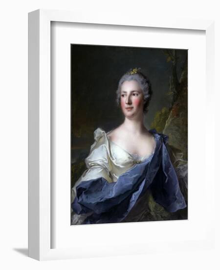 Barbara Luigia D'Adda, Wife of Antonio Barbiano from Belgiojoso-Jean-Marc Nattier-Framed Art Print