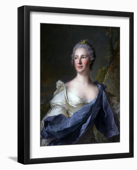 Barbara Luigia D'Adda, Wife of Antonio Barbiano from Belgiojoso-Jean-Marc Nattier-Framed Art Print