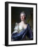 Barbara Luigia D'Adda, Wife of Antonio Barbiano from Belgiojoso-Jean-Marc Nattier-Framed Art Print