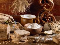 Still Life with Bread, Pretzels and Baking Ingredients-Barbara Lutterbeck-Photographic Print