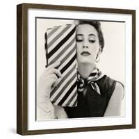 Barbara Miura with Madame Crystal Handbag and Neck Tie, 1953-John French-Framed Giclee Print