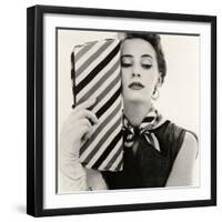 Barbara Miura with Madame Crystal Handbag and Neck Tie, 1953-John French-Framed Giclee Print