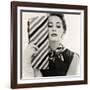 Barbara Miura with Madame Crystal Handbag and Neck Tie, 1953-John French-Framed Giclee Print