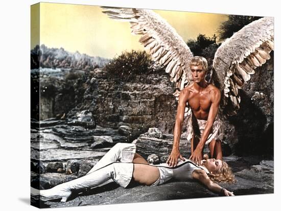 Barbarella, Jane Fonda, John Phillip Law, 1968-null-Stretched Canvas