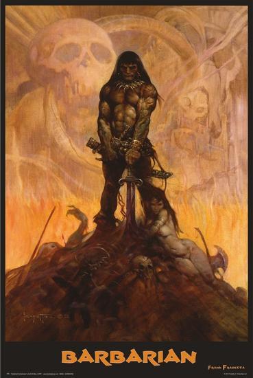 Barbarian-Frank Frazetta-Lamina Framed Poster