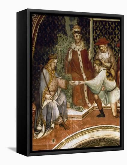 Barbarossa's Message, Scene from Stories of Alexander III, 1407-1408-Spinello Aretino-Framed Stretched Canvas