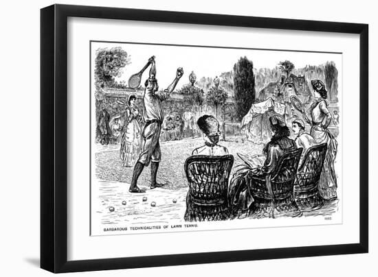 Barbarous Technicalities of Lawn Tennis, 1882-George Du Maurier-Framed Giclee Print