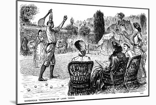 Barbarous Technicalities of Lawn Tennis, 1882-George Du Maurier-Mounted Giclee Print