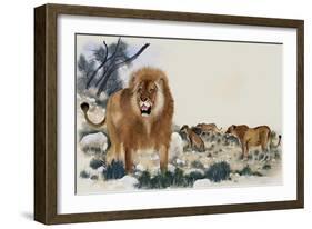 Barbary Lions-Maurice Wilson-Framed Giclee Print