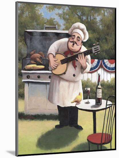 Barbecue Banjo Chef-Unknown Chiu-Mounted Art Print