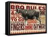 Barbecue cow-null-Framed Stretched Canvas