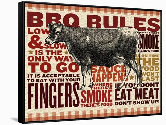 Barbecue cow-null-Framed Stretched Canvas